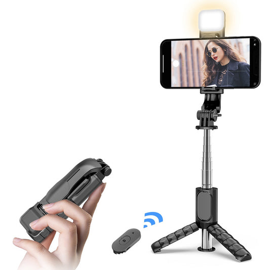 Selfie Stick Bluetooth Techsuit Q11s, Universal, Sort
