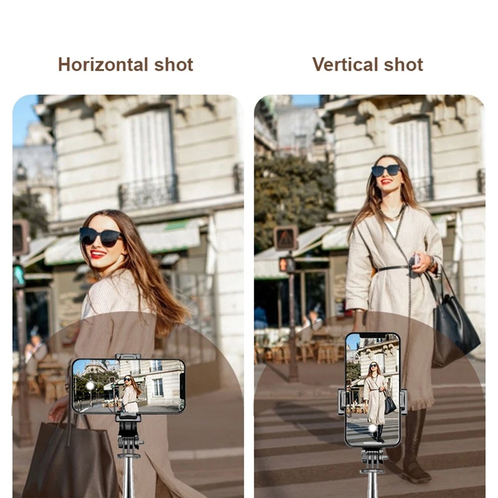 Selfie Stick Bluetooth Techsuit Q11s, Universal, Sort