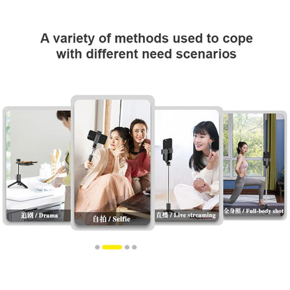 Selfie Stick Bluetooth Techsuit Q11s, Universal, Sort