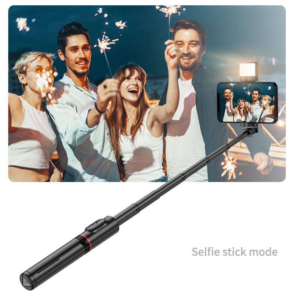 Selfie Stick Bluetooth Techsuit Q12S, Universal, Sort