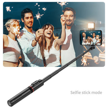 Selfie Stick Bluetooth Techsuit Q12S, Universal, Sort