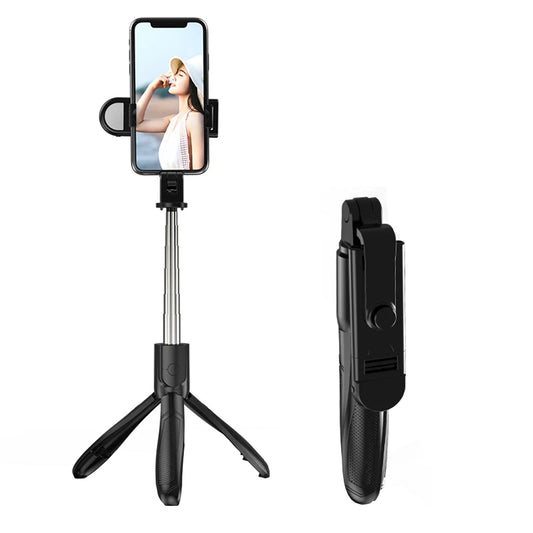 Selfie Stick Bluetooth Techsuit S01-S, Universal, Sort