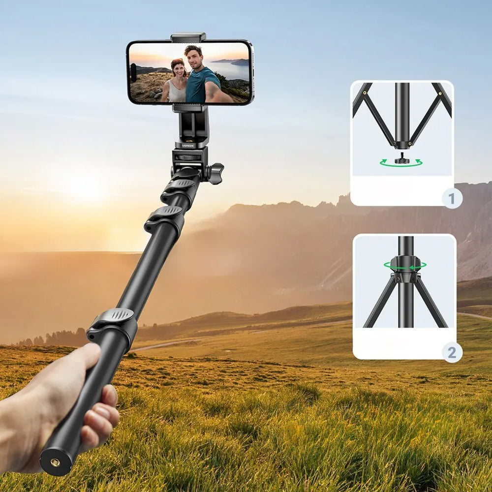 Selfie Stick Bluetooth UGREEN LP680, Universal, Sort
