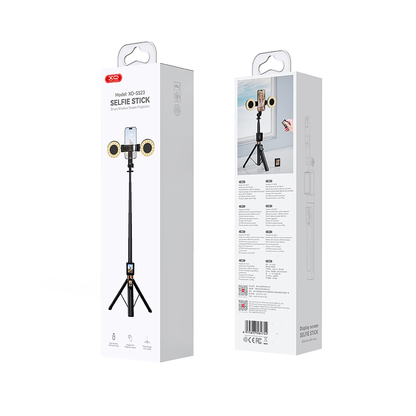 Selfie Stick Bluetooth XO Design SS23 Dual Lights, Universal, Sort