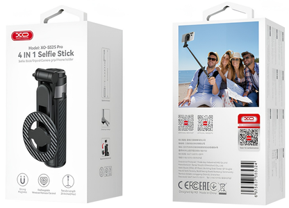 Selfie Stick Bluetooth XO Design SS25 Pro, Universal, Sort