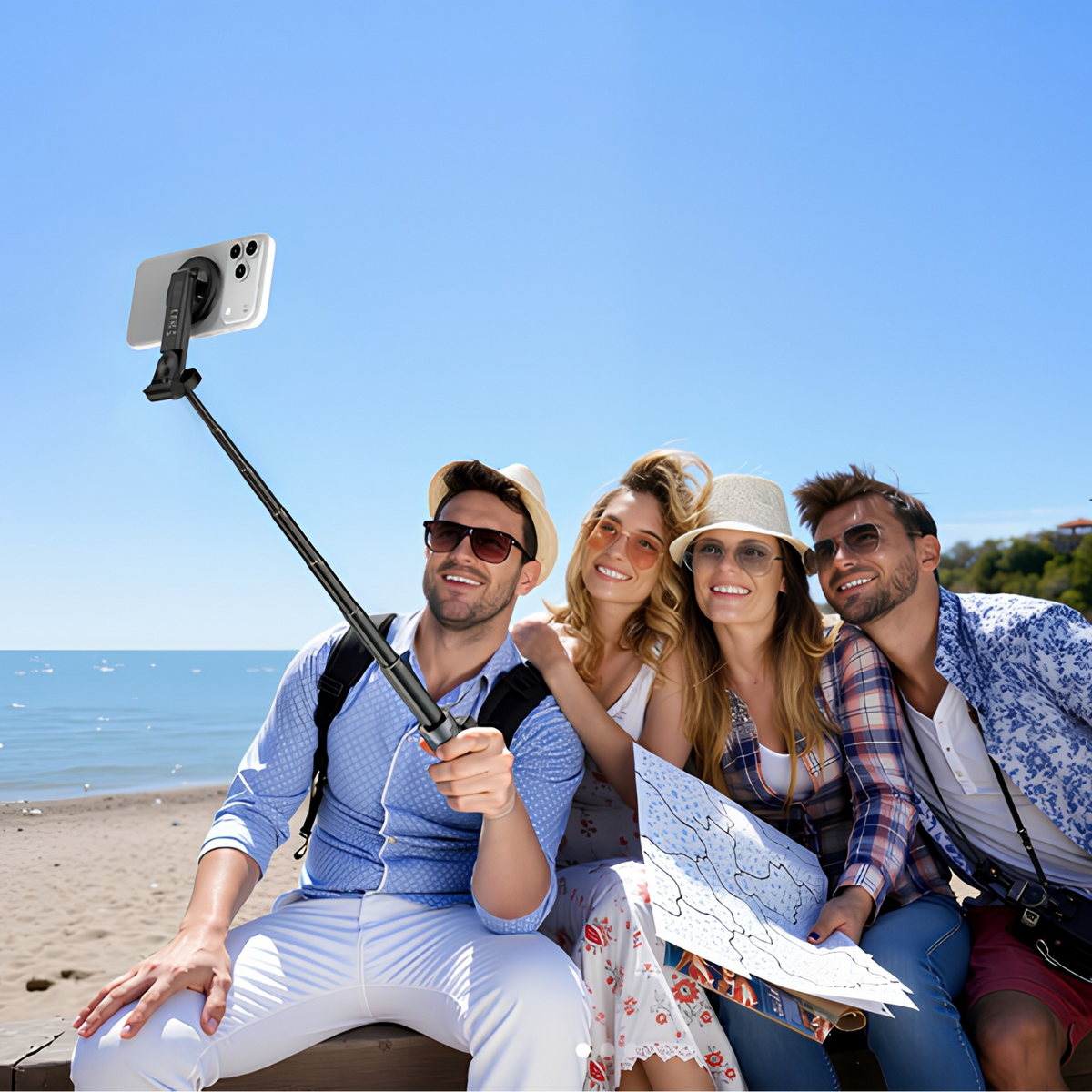 Selfie Stick Bluetooth XO Design SS25 Pro, Universal, Sort
