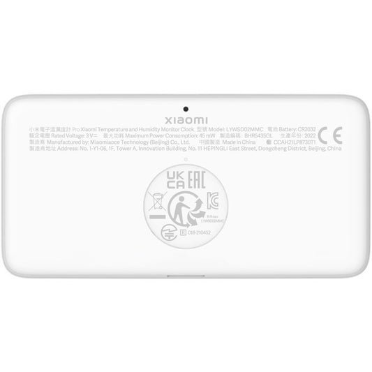 Xiaomi Mi Temperatur- og Fugtighedsstation, Hvid BHR5435GL