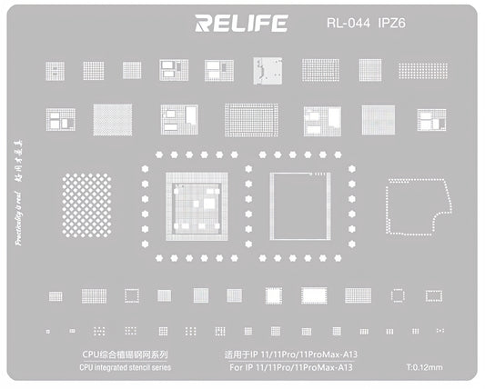 BGA-sit Relife RL-044 IPZ6 til Apple iPhone 11 / 11 Pro / 11 Pro Max, CPU