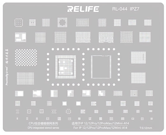 BGA-maske Relife RL-044 IPZ7 til Apple iPhone 12 / 12 Pro / 12 Pro Max / 12 mini, CPU