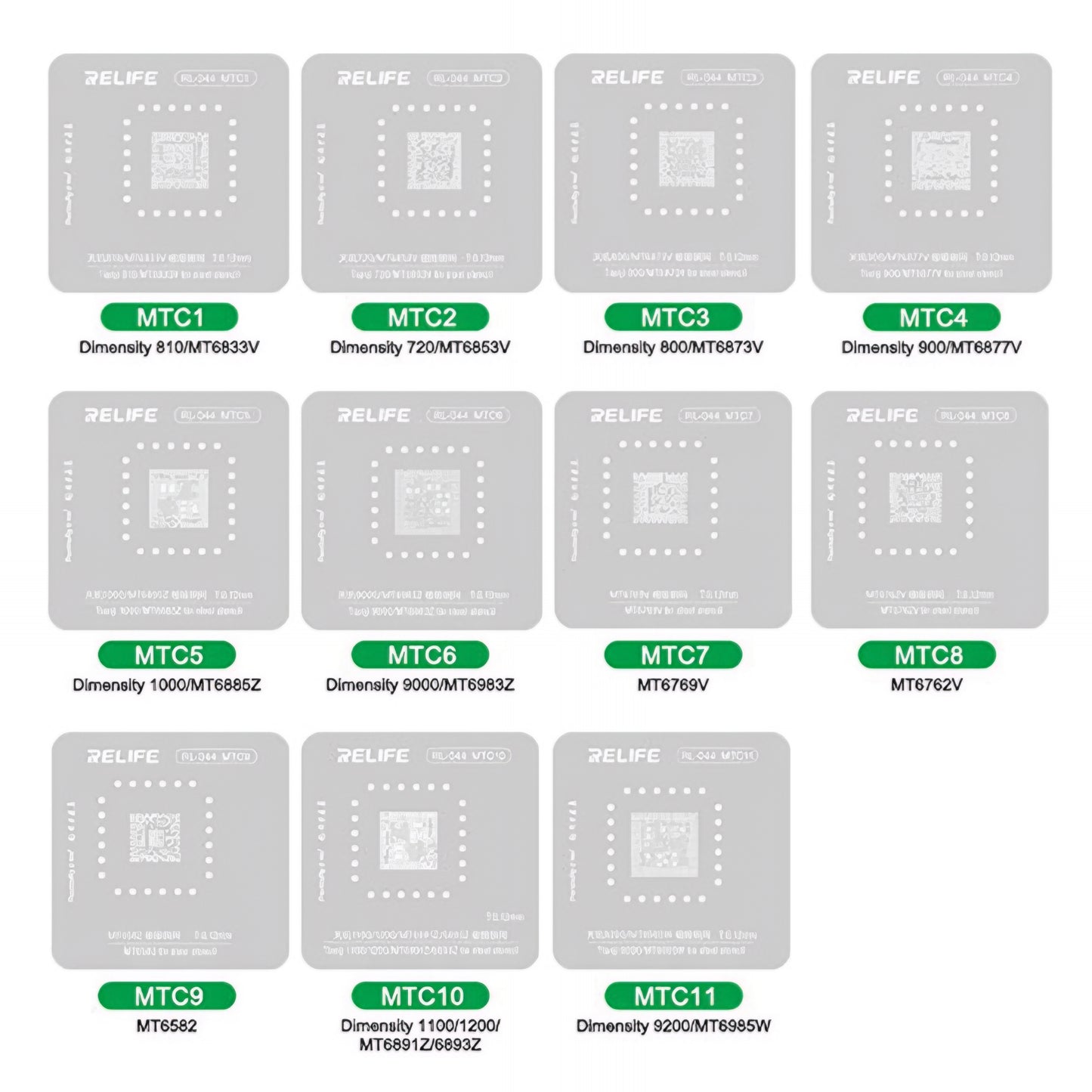BGA-skabelon Relife RL-044 til Android CPU