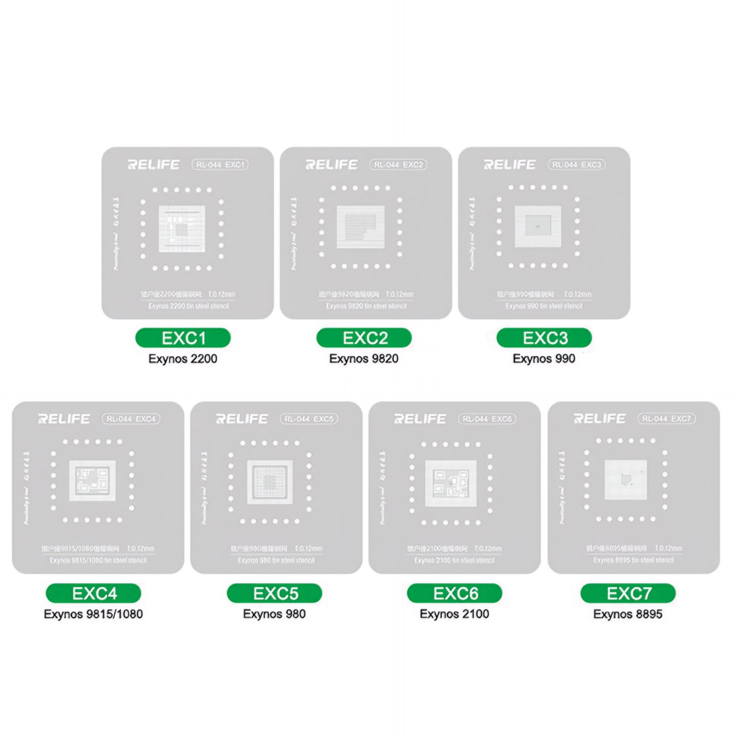 BGA-skabelon Relife RL-044 til Android CPU