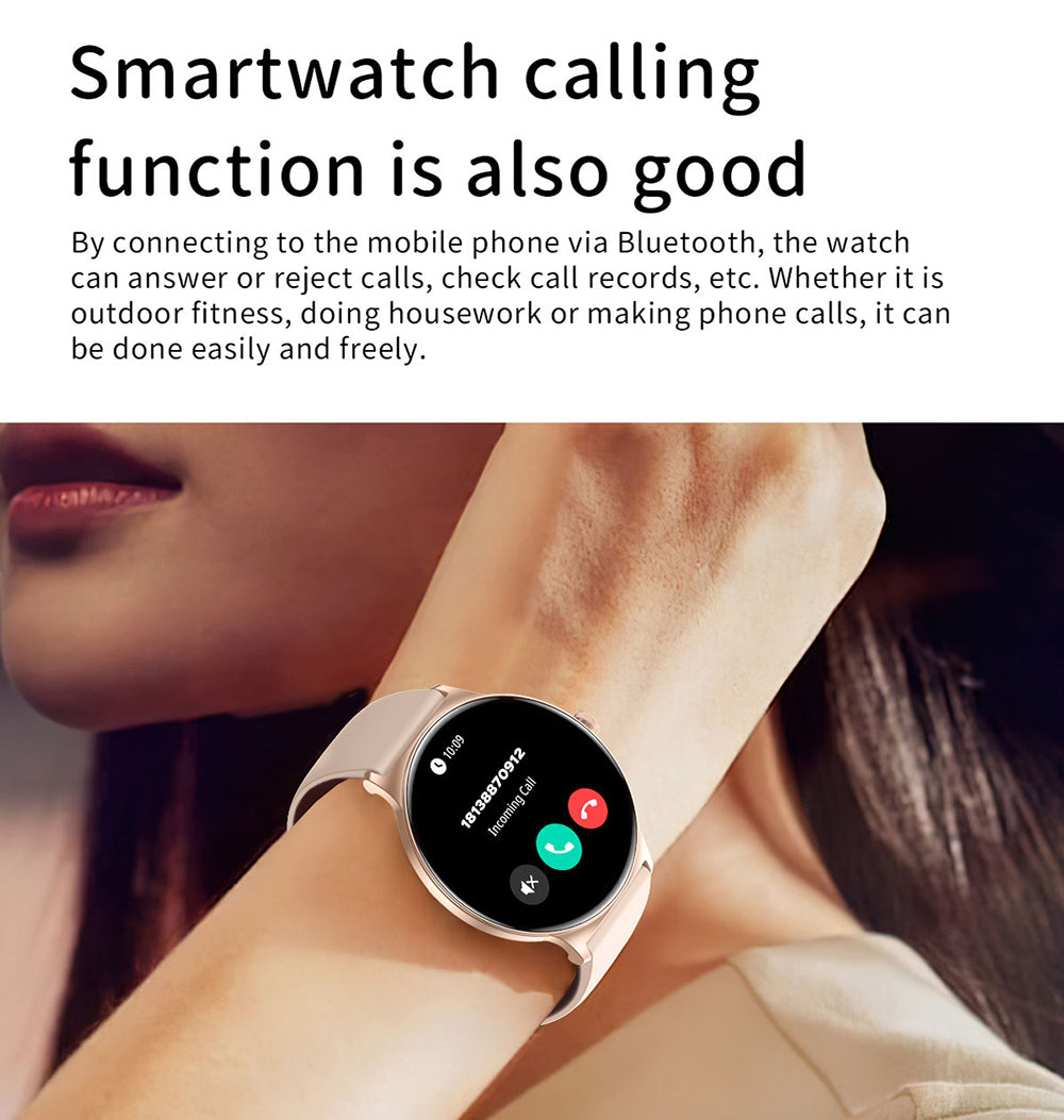 Smartwatch Blavec M01 Vesta Call, Lyserød Guld