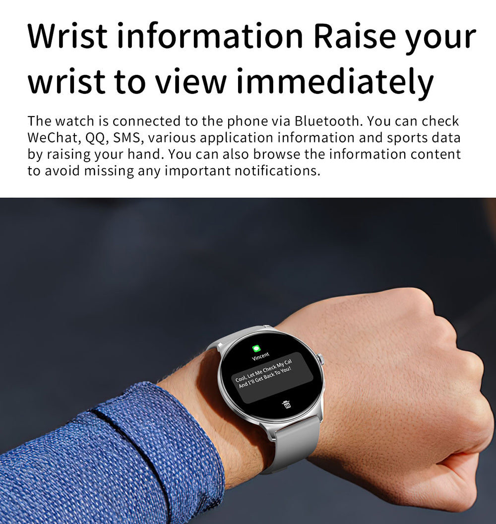 Smartwatch Blavec M01 Vesta Call, Sort