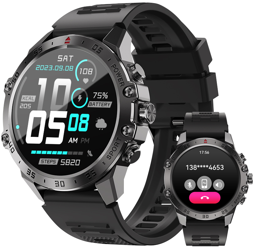 Smartwatch BWOO WA-08, Sort