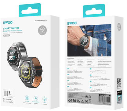 Smartwatch BWOO WA-08, Sort