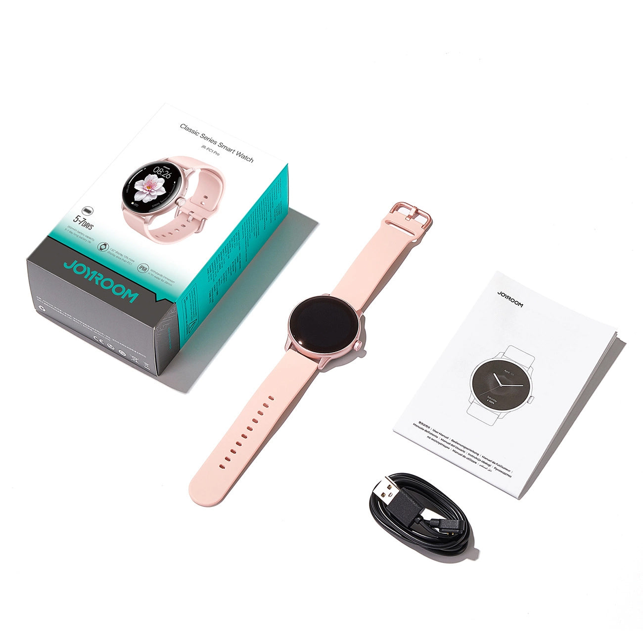 Smartwatch Joyroom JR-FC1 Pro Call, Pink