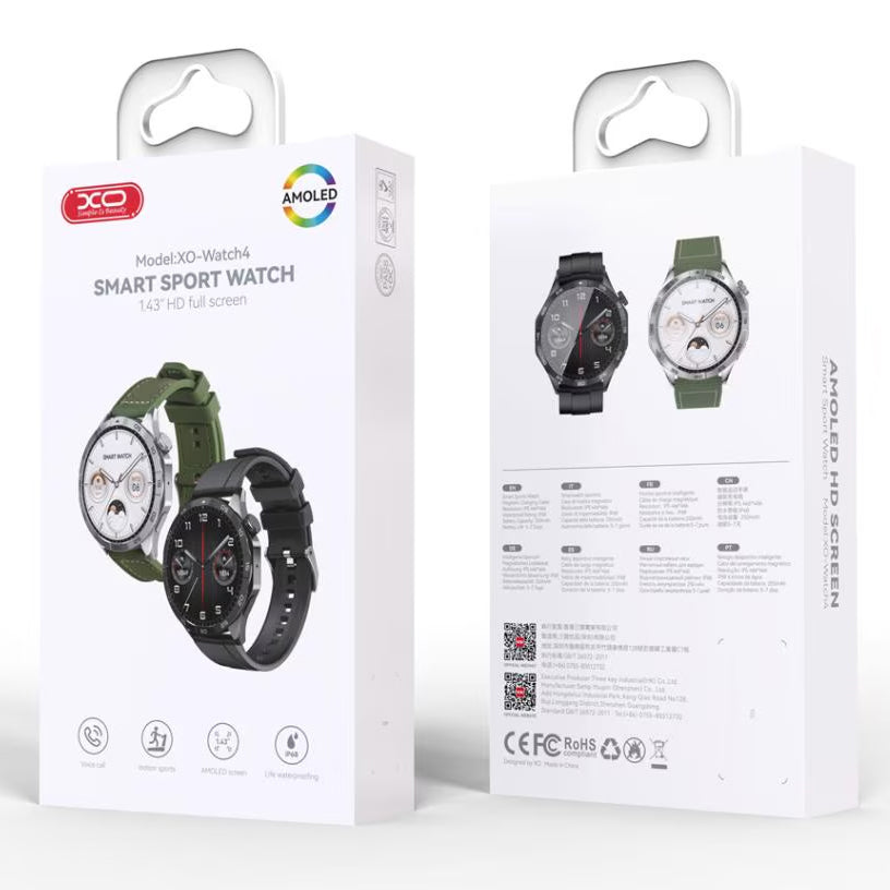 Smartwatch XO Design 4, sort 