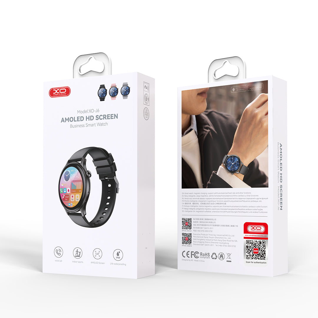 Smartwatch XO Design J6, Sort