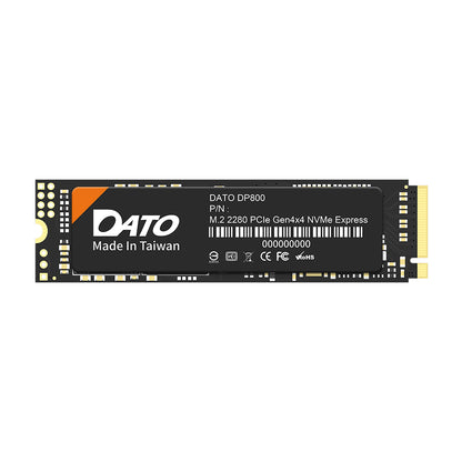 Solid State Drive (SSD) Dato DP800, NVME M.2 2280, PCIe, 512GB, Sort DP800SSD-512GB