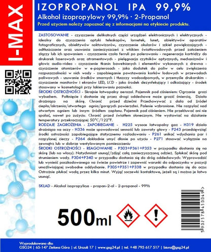 Spray Rengøring Isopropylalkohol GSG24 I-Max, 500ml