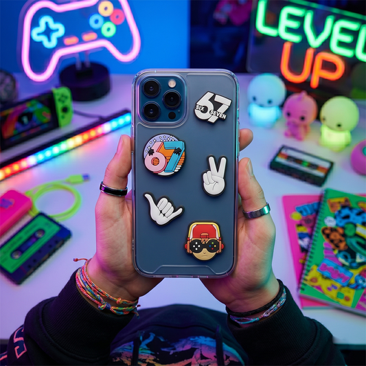 3D Sticker OEM 67 til Telefon-/Tabletcover, Sæt med 5 stk., Multifarvet