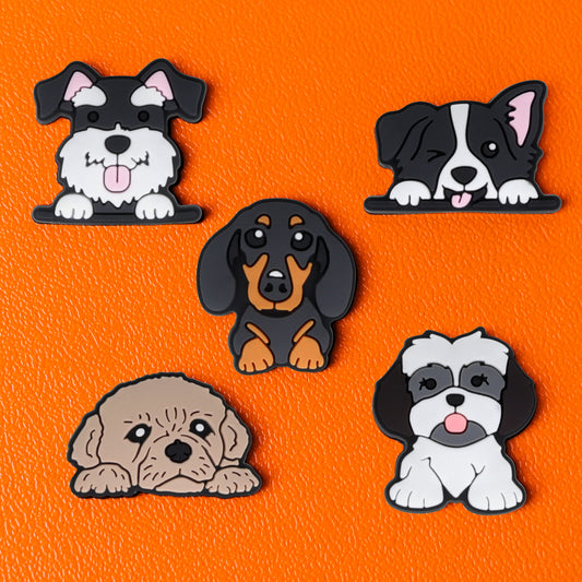 3D OEM Dog Sticker til Telefon-/Tabletcover, Sæt med 5 stk., Multifarvet