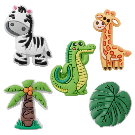 3D OEM Jungle Sticker til Telefon-/Tabletcover, Sæt med 5 stk., Multifarvet