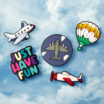 3D OEM Travel Sticker til Telefon-/Tabletcover, Sæt med 5 stk., Multifarvet