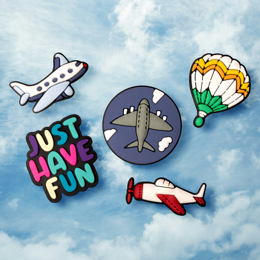 3D OEM Travel Sticker til Telefon-/Tabletcover, Sæt med 5 stk., Multifarvet