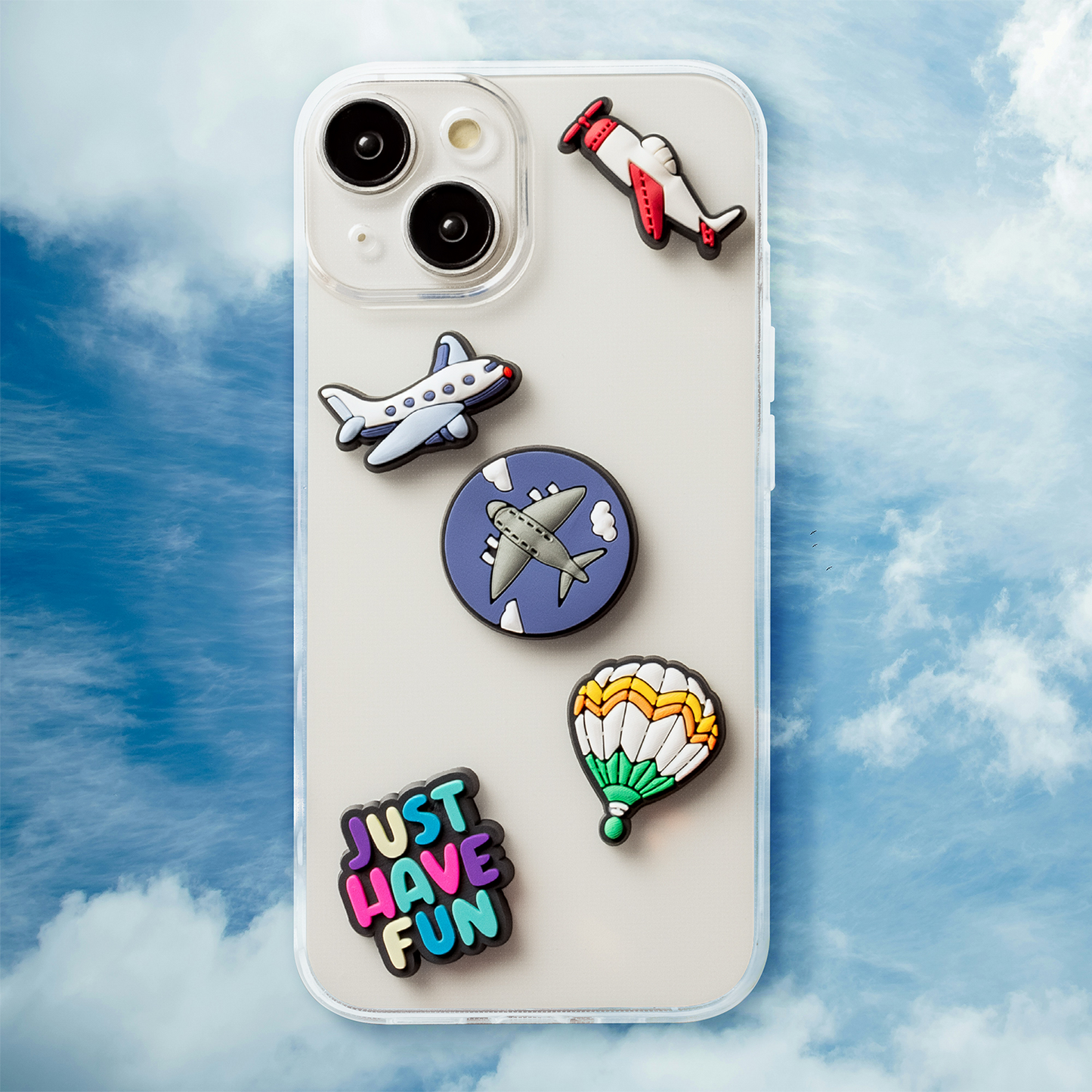 3D OEM Travel Sticker til Telefon-/Tabletcover, Sæt med 5 stk., Multifarvet