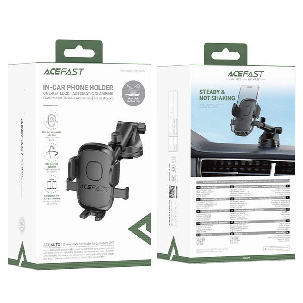 Bilholder Acefast D57, 4.7inch - 6.9inch, Sort