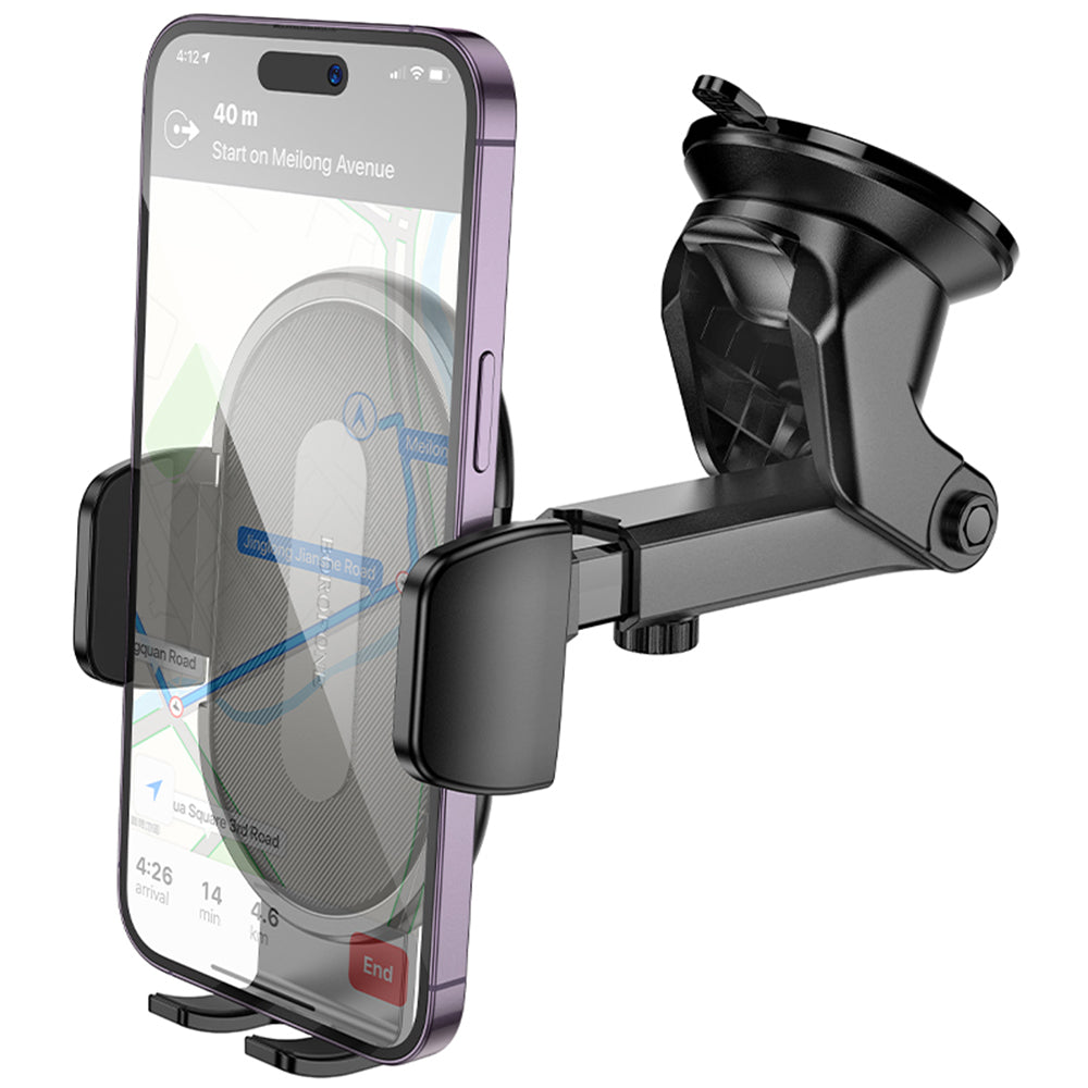 Bilholder Borofone BH134 Rio, 4.5inch - 7inch, Sort