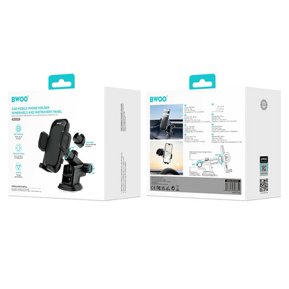 Bilholder BWOO BO-ZJ125, 4,7 tommer - 6,7 tommer, Sort