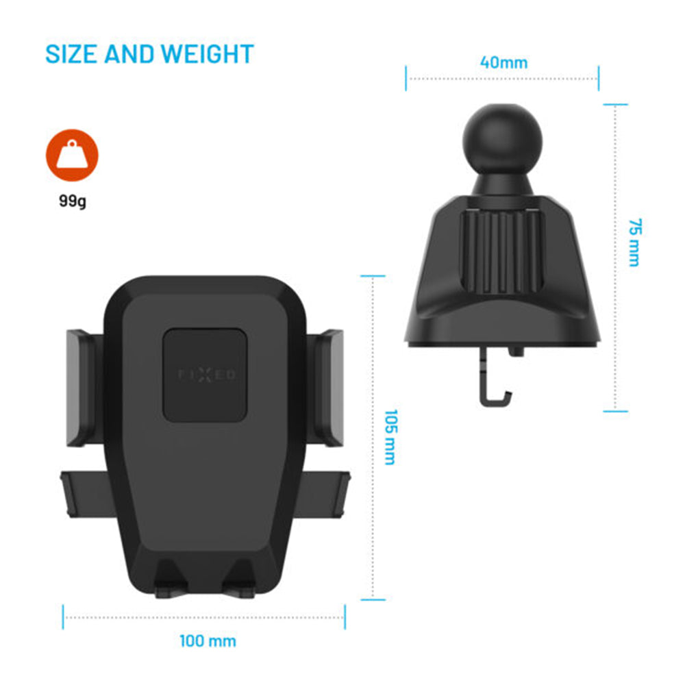 Bilholder Fixed Iconiq Lock, Universal, Sort