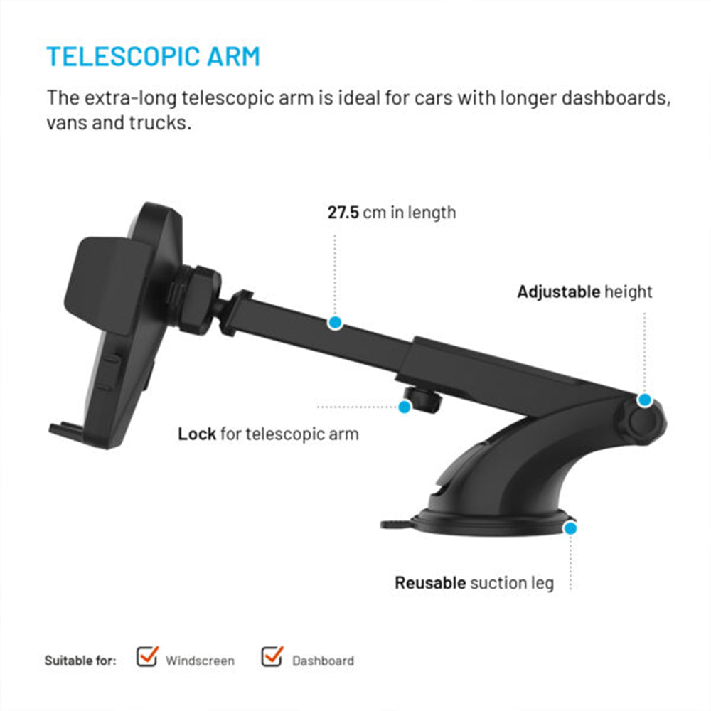 Bilholder Fixed Iconiq XXL, Universal, Sort
