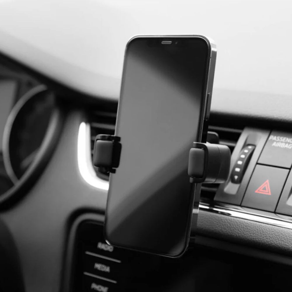 Fixed Roll 2 Vent Universal Car Holder, Black