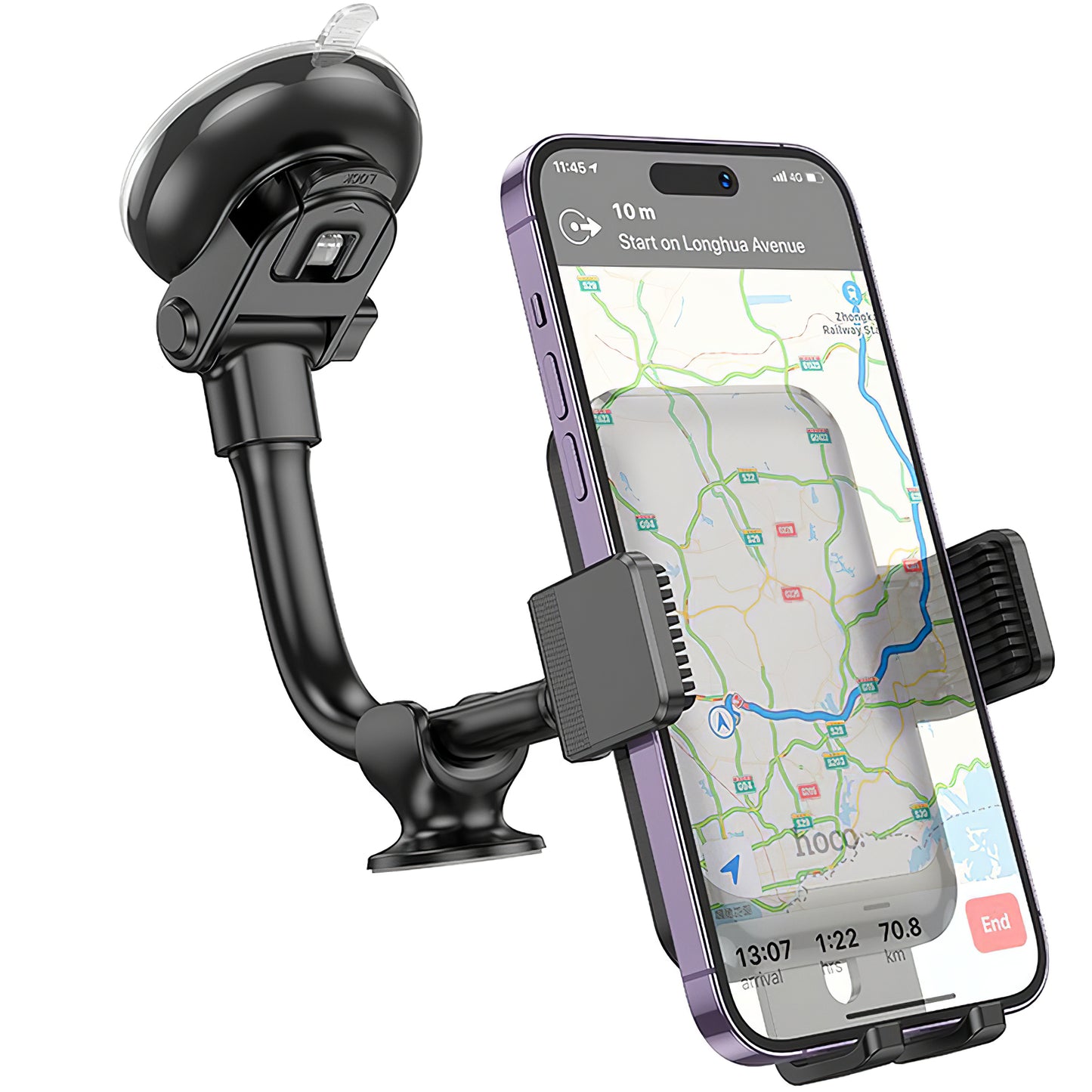 HOCO H27 Car Holder, 4.7inch - 7inch, Black