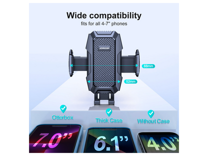 Bilholder Joyroom JR-ZS285, 4.5inch - 6.5inch, Sort