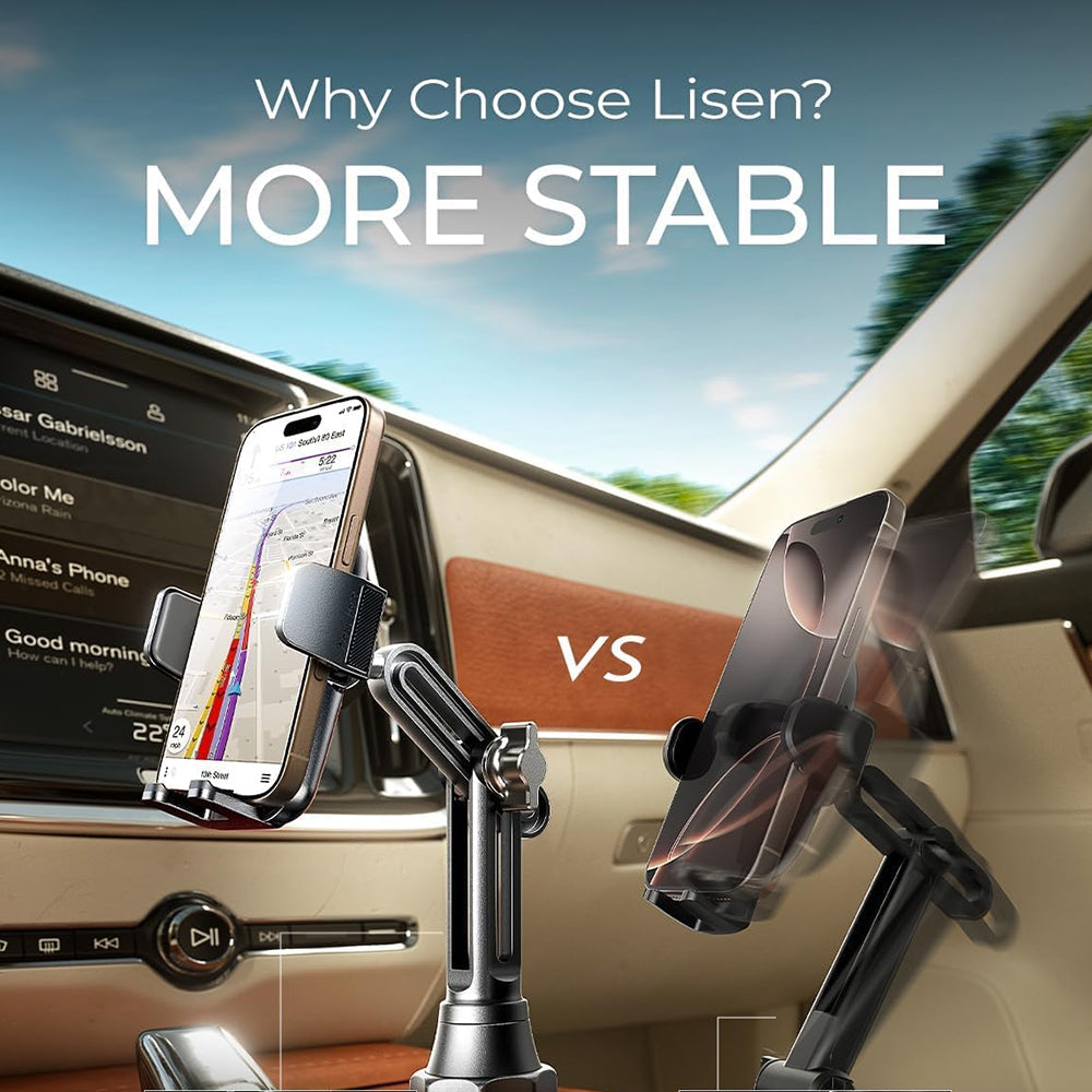 Lisen Bilholder til Telefon / Tablet, 4.5inch - 12.9inch, Sort YL0223070048