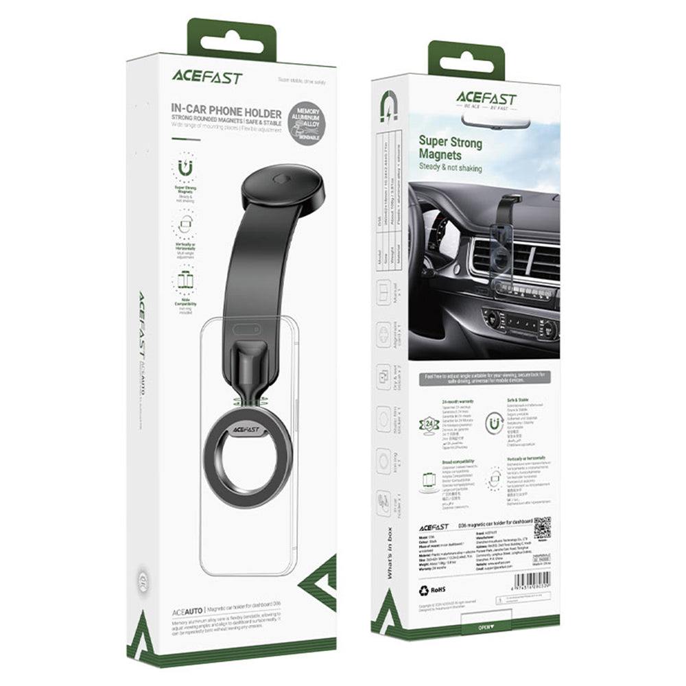 Magnetisk Bilholder Acefast D36, Universal, Sort