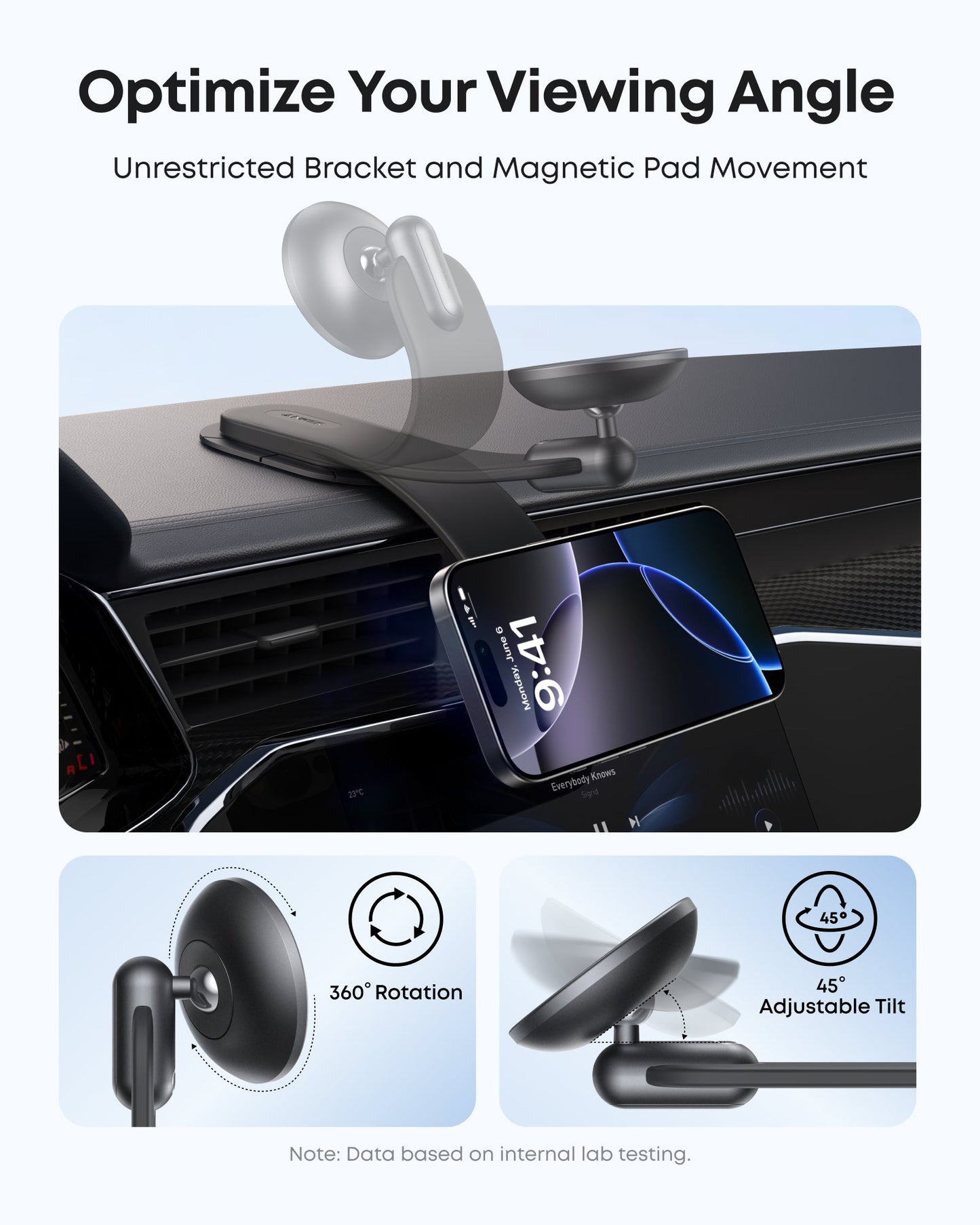 Magnetisk Bilholder Anker Nano, Universal, Sort A9110H11