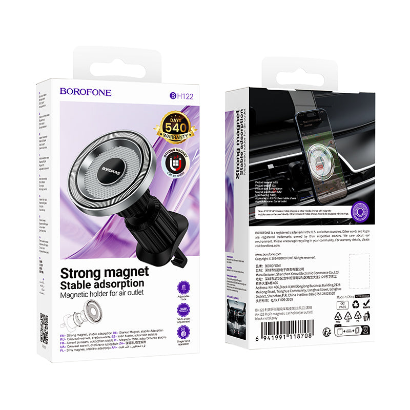 Magnetisk Bilholder Borofone BH122 Profit, 4.5inch - 7inch, Sort