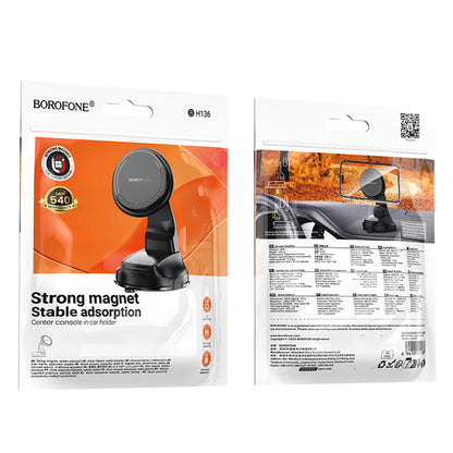 Magnetisk Bilholder Borofone BH136 Parker, 4,5 tommer - 7 tommer, Sort