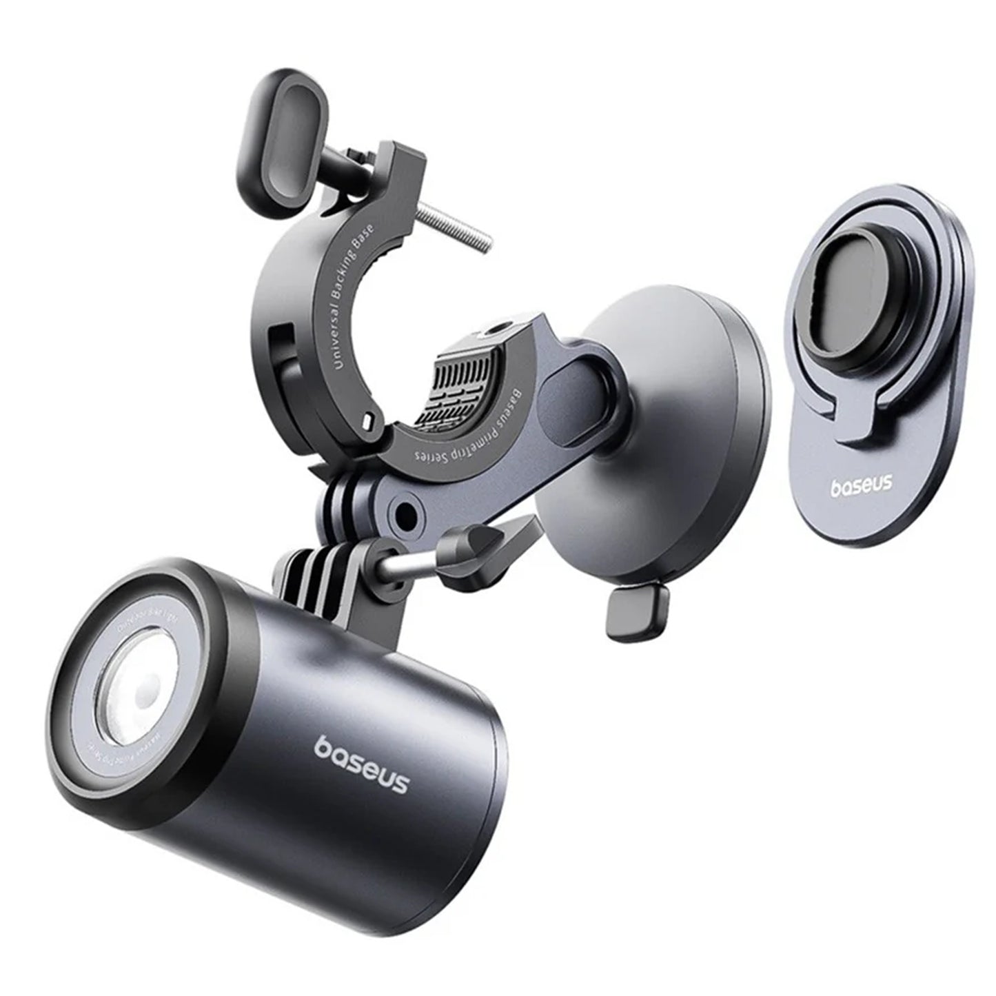 Baseus PrimeTrip cykelholder med lommelygte, universal, sort C12569000121-00