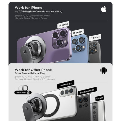 Magnetisk Bilholder Lisen, Universal, Sort YL0223050002