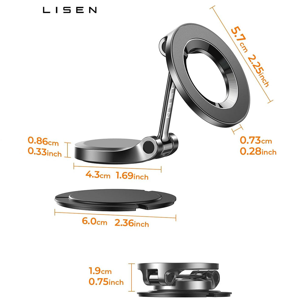 Lisen Magnetisk Bilholder, Universal, Sort YL0223080002