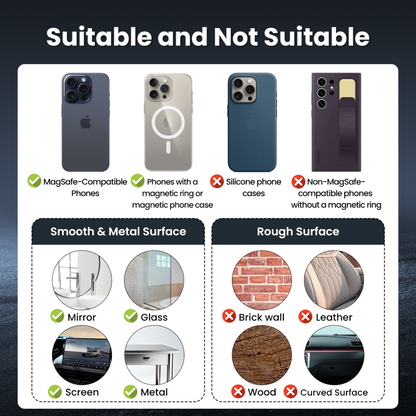 Magnetisk Bilholder XO Design C155, Universal, Sort