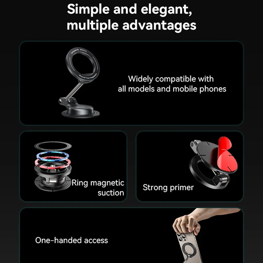 Yesido C218 Magnetic Car Holder, Universal, Black