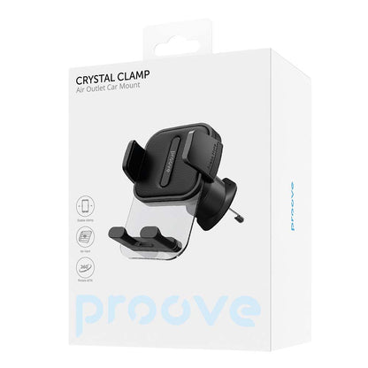 Proove Crystal Clamp Car Holder, 4.7inch - 6.9inch, Black CHCC00000001