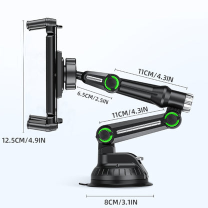 Techsuit ST1 Bilholder til Telefon / Tablet, 4.7inch - 12.9inch, Sort